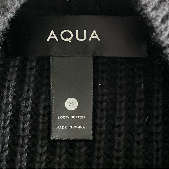 Aqua black cotton sleeve sweater - Picture 6 of 10